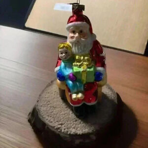 2002 Thomas Pacconi Classics Large Santa in a Chair Glass Christmas‎ Ornament